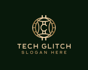 Cryptocurrency Digital Tech logo design