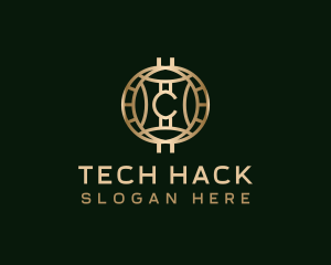 Cryptocurrency Digital Tech logo design