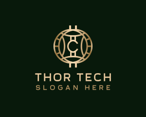 Cryptocurrency Digital Tech logo design