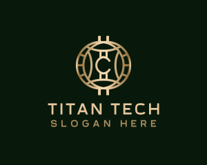 Cryptocurrency Digital Tech logo design