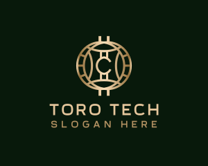 Cryptocurrency Digital Tech logo design