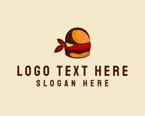 Pastrami Burger - Happy Ninja Burger logo design