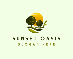 Landscape Nature Tree logo design