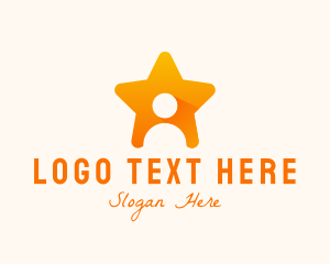 Orange Star - Entertainment Profile Star logo design