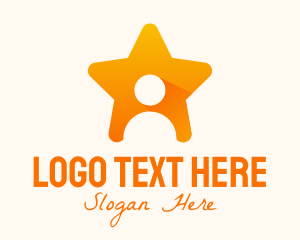 Orange Star - Entertainment Profile Star logo design