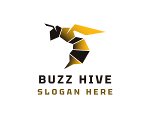 Geometric Organic Honeybee logo design
