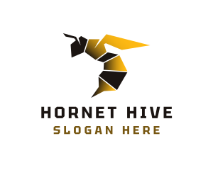 Geometric Organic Honeybee logo design