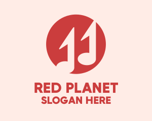 Red Eleven Note logo design