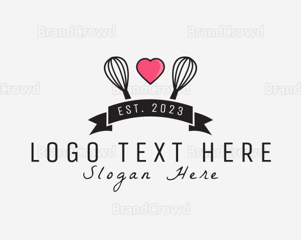 Heart Bakery Whisk Logo