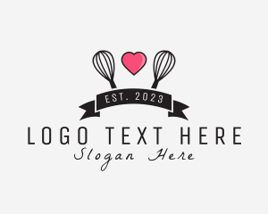 Whisk - Heart Bakeshop Whisk logo design