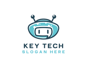 Robot Head Tech Toys logo design