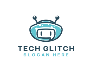 Robot Head Tech Toys logo design