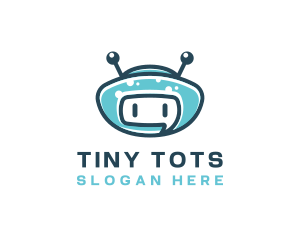 Toddler - Robot Head Tech Toys logo design