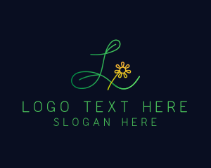Vegetarian - Feminine Flower Wellness Letter L logo design