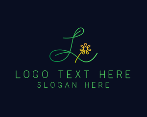 Cologne - Feminine Flower Wellness Letter L logo design