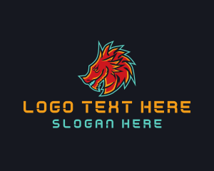 Mythical - Red Dragon Gaming logo design