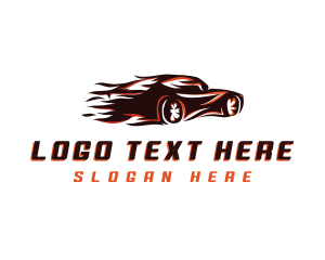 Speed - Fast Fire Car logo design