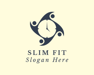 Fitness Community Clock logo design