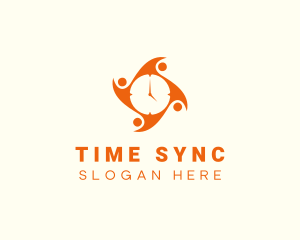 Fitness Community Clock logo design