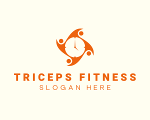 Fitness Community Clock logo design