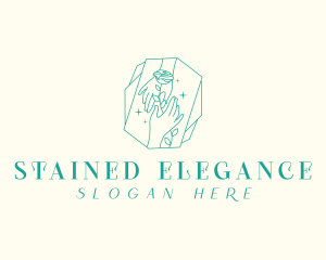 Elegant Flower Hand logo design