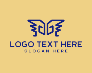 Lettermark - Abstract Wings Letter M logo design
