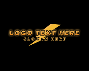 Electric Lightning Thunderbolt logo design