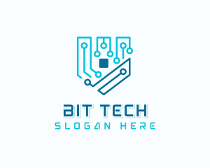 Cyber Tech Shield logo design