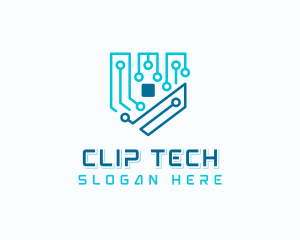 Cyber Tech Shield logo design