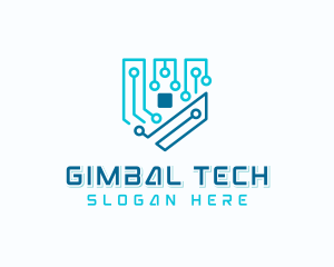 Cyber Tech Shield logo design