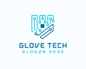 Cyber Tech Shield logo design