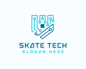 Cyber Tech Shield logo design