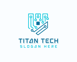 Cyber Tech Shield logo design