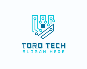 Cyber Tech Shield logo design