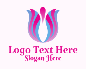 Tulip Flower Floristry Logo