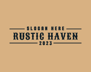 Rustic Western Brand logo design