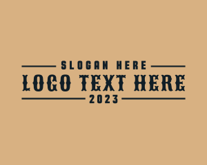 Saloon - Rustic Western Brand logo design