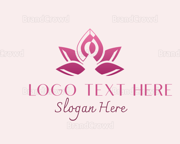 Abstract Yoga Lotus Logo