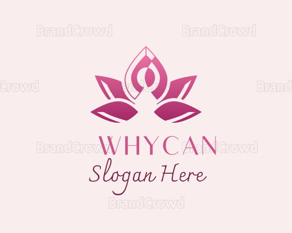 Abstract Yoga Lotus Logo
