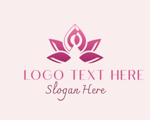 Abstract Yoga Lotus Logo