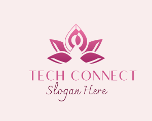 Abstract Yoga Lotus Logo