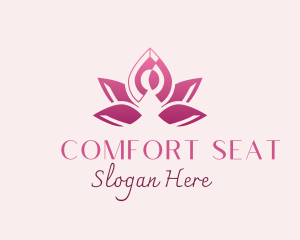 Abstract Yoga Lotus logo design