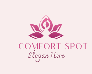 Abstract Yoga Lotus logo design