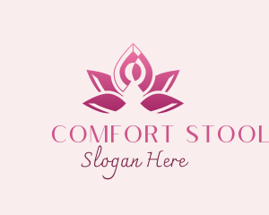 Abstract Yoga Lotus logo design