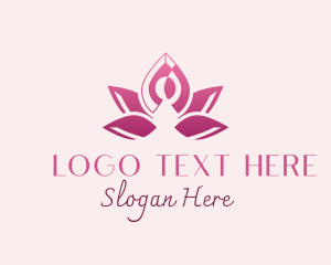 Retreat - Abstract Yoga Lotus logo design