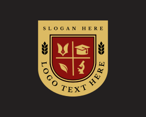 Scholar - College Education Shield logo design