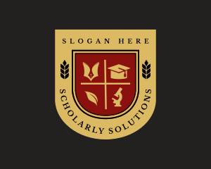 Scholar - College Education Shield logo design