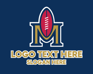 Ball - Football Team Letter M logo design