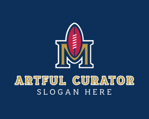 Football Team Letter M  logo design