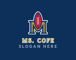 Football Team Letter M  logo design